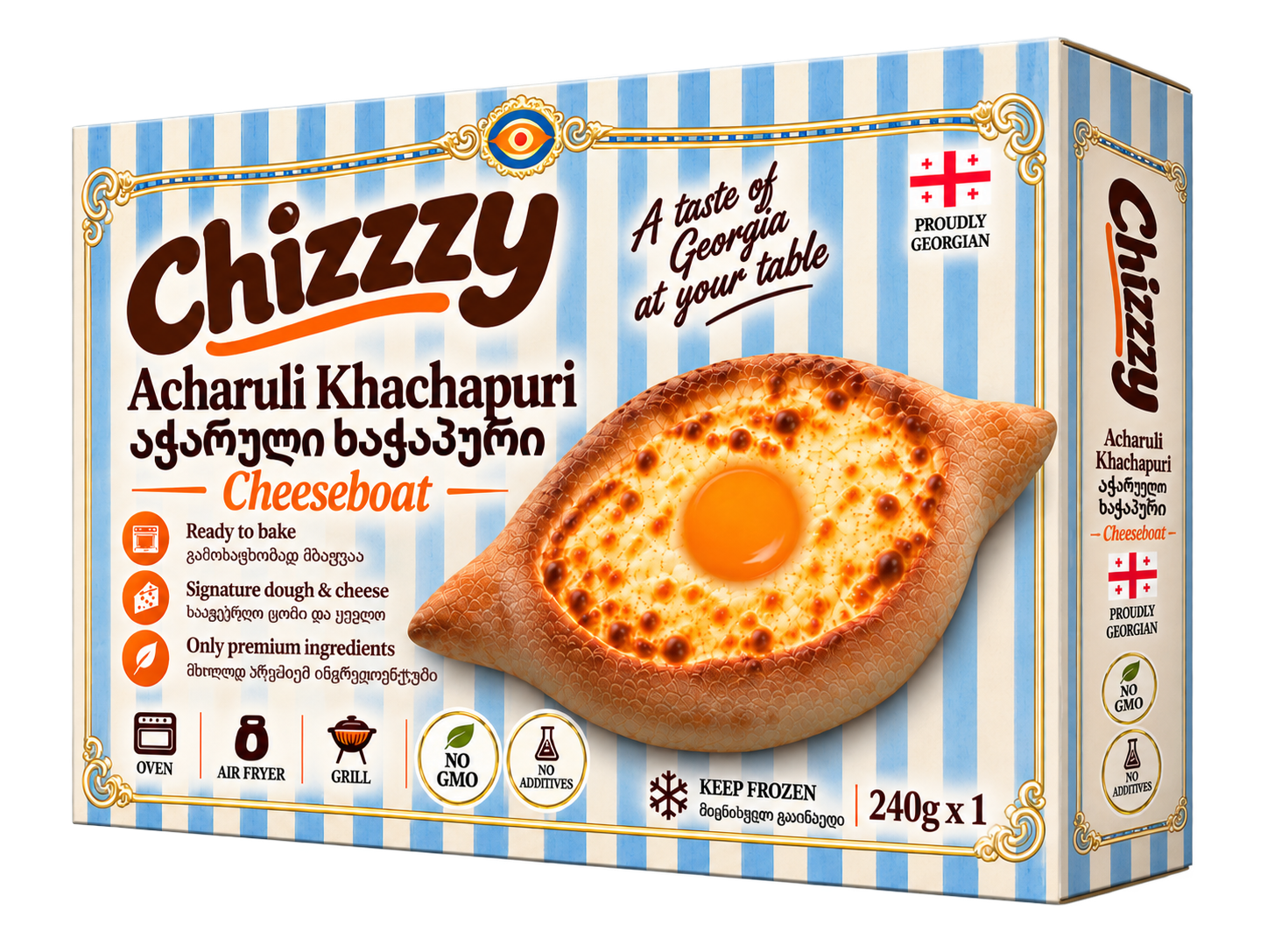 Chizzzy Acharuli Khachapuri Cheeseboat retail box