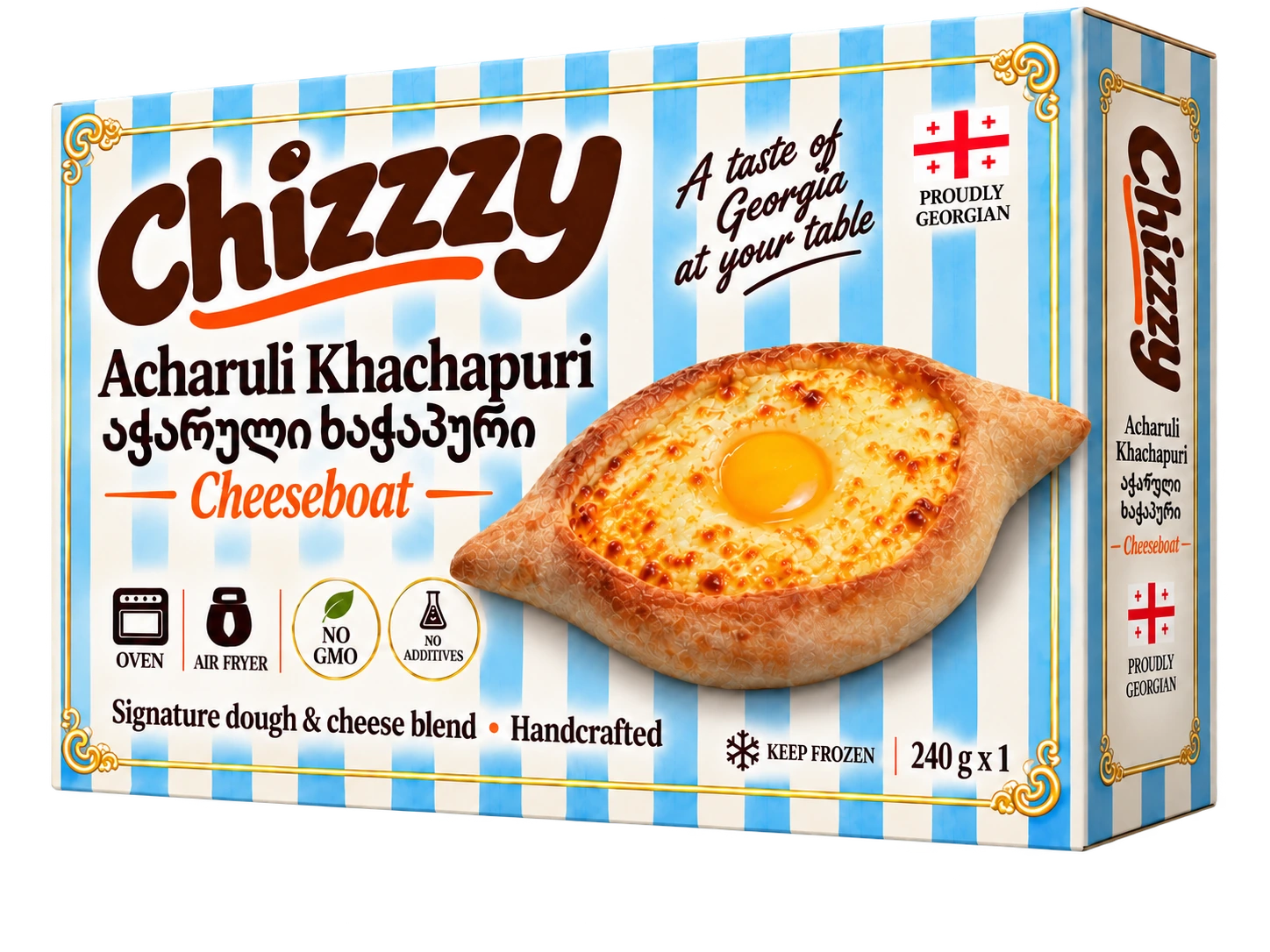 Chizzzy Acharuli Khachapuri Cheeseboat retail box